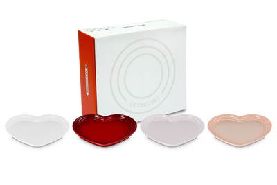 Set of 4 Heart Plates